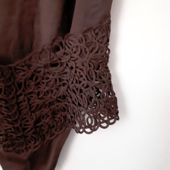 NWT La Perla brown macrame accented one piece swimsuit, 34B - Picture 10 of 11